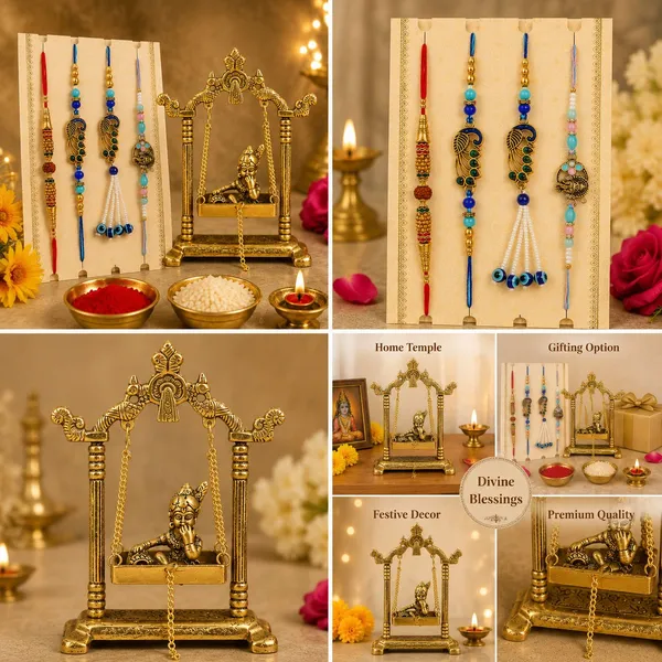 Chhariya_Crafts_Bhaiya_Bhabhi_Bhaiya_Bhabhi_Rakhi_Combo_Gift_Set_Assorted,_Gold,_Gold_Finish,_Jute,_Kundan,_Mauli_Thread,_Pearl,_Yarn_Rakhi,_Chawal_Roli_Pack,_Showpiece,_Lumba__Set_(1_Krishna_Jhula,_1_Chawal_Roli_Pack,_1_Designer_Lumba,_1_Designer_Rakhi)
