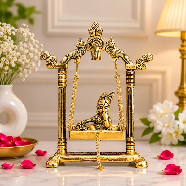 Chhariya_Crafts_Bhaiya_Bhabhi_Bhaiya_Bhabhi_Rakhi_Combo_Gift_Set_Assorted,_Gold,_Gold_Finish,_Jute,_Kundan,_Mauli_Thread,_Pearl,_Yarn_Rakhi,_Chawal_Roli_Pack,_Showpiece,_Lumba__Set_(1_Krishna_Jhula,_1_Chawal_Roli_Pack,_1_Designer_Lumba,_1_Designer_Rakhi)