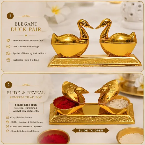 Chhariya_Crafts_Bhaiya_Bhabhi_Bhaiya_Bhabhi_Rakhi_Combo_Gift_Set_Assorted,_Gold,_Gold_Finish,_Jute,_Kundan,_Mauli_Thread,_Pearl,_Yarn_Rakhi,_Chawal_Roli_Pack,_Showpiece__Set_(1_Kissing_Duck_Kumkum_Box,_1_Chawal_Roli_Pack,_1_Designer_Lumba,_1_Rakhi)