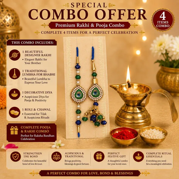 Chhariya_Crafts_Bhaiya_Bhabhi_Bhaiya_Bhabhi_Rakhi_Combo_Gift_Set_Assorted,_Gold,_Gold_Finish,_Jute,_Kundan,_Mauli_Thread,_Pearl,_Yarn_Rakhi,_Chawal_Roli_Pack,_Showpiece,_Lumba__Set_(1_Puja_Diya,_1_Chawal_Roli_Pack,_1_Designer_Lumba,_1_Designer_Rakhi)