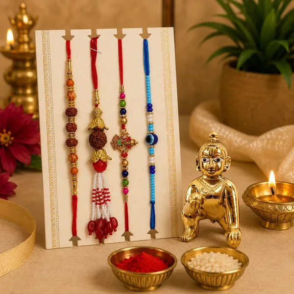 Chhariya_Crafts_Bhaiya_Bhabhi_Rakhi_Combo_Set_1_Laddu_Gopal_Ji,_1_Chawal_Roli_Pack,_1_Designer_Lumba,_3_Rakhi_Assorted,_Gold,_Gold_Finish,_Jute,_Kundan,_Mauli_Thread,_Pearl,_Yarn_Rakhi,_Chawal_Roli_Pack,_Showpiece__Set_(1_Laddu_Gopal_Ji,_1_Chawal_Roli_Pack,_1_Designer_Lumba,_3_Rakhi)
