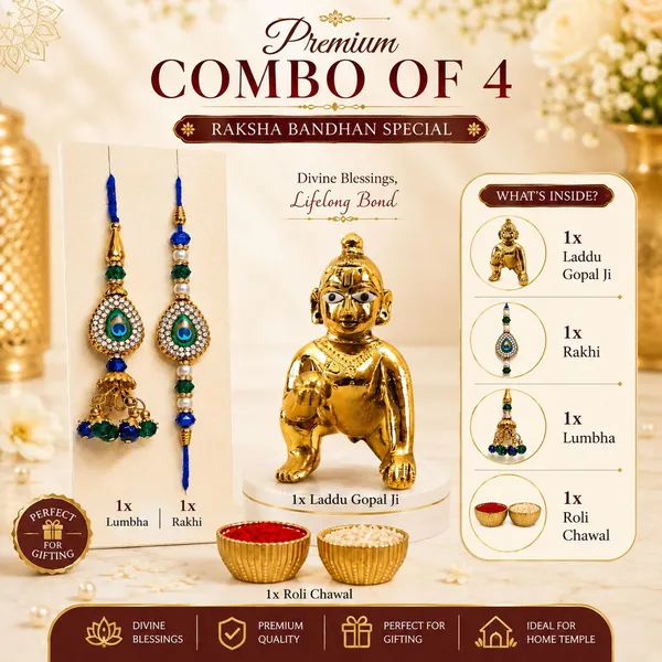 Chhariya_Crafts_Bhaiya_Bhabhi_Bhaiya_Bhabhi_Rakhi_Combo_Gift_Set_Assorted,_Gold,_Gold_Finish,_Jute,_Kundan,_Mauli_Thread,_Pearl,_Yarn_Rakhi,_Chawal_Roli_Pack,_Showpiece__Set_(1_Laddu_Gopal_Murti,_1_Chawal_Roli_Pack,_1_Designer_Lumba,_1_Designer_Rakhi)