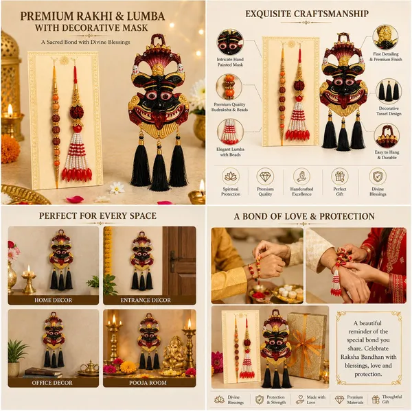 Chhariya_Crafts_Bhaiya_Bhabhi_Bhaiya_Bhabhi_Rakhi_Combo_Gift_Set_Assorted,_Gold,_Gold_Finish,_Jute,_Kundan,_Mauli_Thread,_Pearl,_Yarn_Rakhi,_Chawal_Roli_Pack,_Showpiece,_Lumba__Set_(1_Najar_Battu_Wall,_1_Chawal_Roli_Pack,_1_Designer_Lumba,_1_Designer_Rakhi)