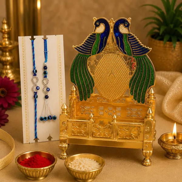 Chhariya_Crafts_Bhaiya_Bhabhi_Bhaiya_Bhabhi_Rakhi_Combo_Gift_Set_Assorted,_Gold,_Gold_Finish,_Jute,_Kundan,_Mauli_Thread,_Pearl,_Yarn_Rakhi,_Chawal_Roli_Pack,_Showpiece,_Lumba__Set_(1_Laddu_Gopal_Singhasan,_1_Chawal_Roli_Pack,_1_Designer_Lumba,_1_Designer_Rakhi)