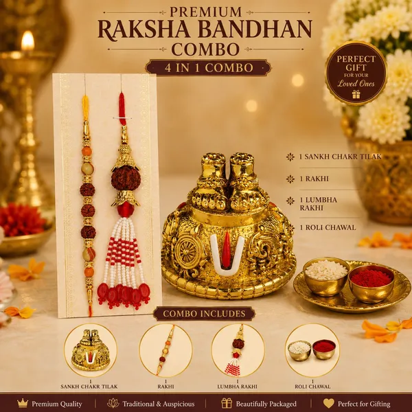 Chhariya_Crafts_Bhaiya_Bhabhi_Bhaiya_Bhabhi_Rakhi_Combo_Gift_Set_Assorted,_Gold,_Gold_Finish,_Jute,_Kundan,_Mauli_Thread,_Pearl,_Yarn_Rakhi,_Chawal_Roli_Pack,_Showpiece__Set_(1_Charan,_1_Chawal_Roli_Pack,_1_Designer_Lumba,_1_Designer_Rakhi)