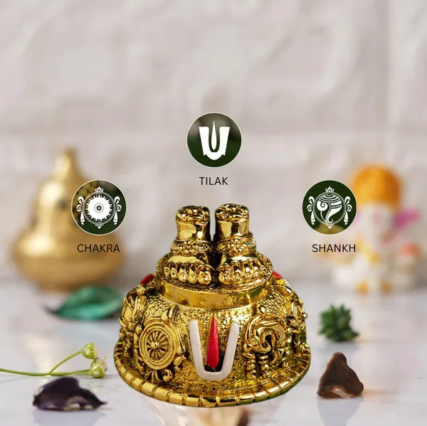 Chhariya_Crafts_Bhaiya_Bhabhi_Bhaiya_Bhabhi_Rakhi_Combo_Gift_Set_Assorted,_Gold,_Gold_Finish,_Jute,_Kundan,_Mauli_Thread,_Pearl,_Yarn_Rakhi,_Chawal_Roli_Pack,_Showpiece__Set_(1_Sri_Venkateswara_Feet,_1_Chawal_Roli_Pack,_1_Designer_Lumba,_1_Designer_Rakhi)