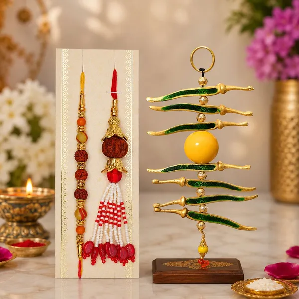 Chhariya_Crafts_Bhaiya_Bhabhi_Bhaiya_Bhabhi_Rakhi_Combo_Gift_Set_Assorted,_Gold,_Gold_Finish,_Jute,_Kundan,_Mauli_Thread,_Pearl,_Yarn_Rakhi,_Chawal_Roli_Pack,_Showpiece__Set_(1_Metal_Nimbu_Mirchii,_1_Chawal_Roli_Pack,_1_Designer_Lumba,_1_Designer_Rakhi)