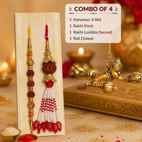 Chhariya_Crafts_Bhaiya_Bhabhi_Bhaiya_Bhabhi_Rakhi_Combo_Gift_Set_Assorted,_Gold,_Gold_Finish,_Jute,_Kundan,_Mauli_Thread,_Pearl,_Yarn_Rakhi,_Chawal_Roli_Pack,_Showpiece__Set_(1_Flying_Hanuman_Idol,_1_Chawal_Roli_Pack,_1_Designer_Lumba,_1_Designer_Rakhi)