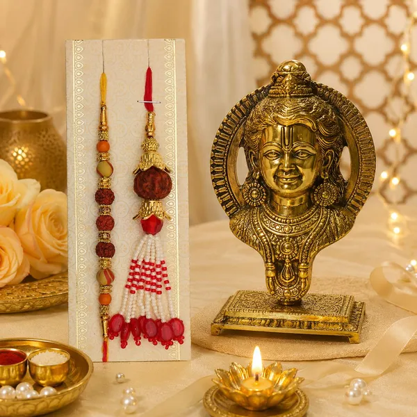 Chhariya_Crafts_Bhaiya_Bhabhi_Bhaiya_Bhabhi_Rakhi_Combo_Gift_Set_Assorted,_Gold,_Gold_Finish,_Kundan_Showpiece,_Chawal_Roli_Pack,_Lumba,_Rakhi__Set_(1_Ram_Ji_Murti,_1_Chawal_Roli_Pack,_1_Designer_Lumba,_1_Designer_Rakhi)