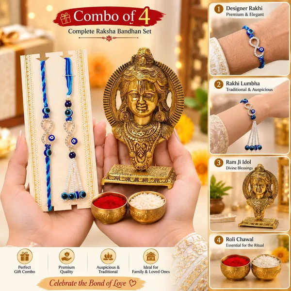 Chhariya_Crafts_Bhaiya_Bhabhi_Bhaiya_Bhabhi_Rakhi_Combo_Gift_Set_Assorted,_Gold_Finish,_Kundan,_Mauli_Thread,_Pearl,_Zardosi_Rakhi,_Chawal_Roli_Pack,_Showpiece,_Lumba__Set_(1_Metal_Ram_Lalla,_Chawal_Roli_Pack,_1_Designer_Lumba,_1_Designer_Rakhi)