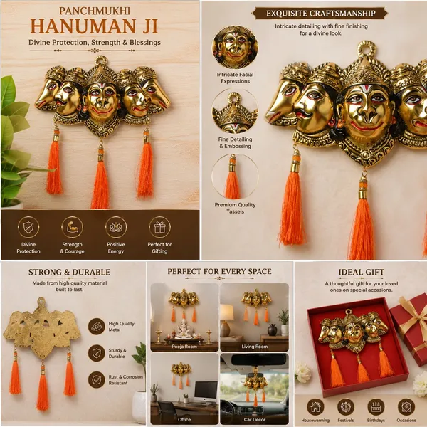 Chhariya_Crafts_Bhaiya_Bhabhi_Bhaiya_Bhabhi_Rakhi_Combo_Gift_Set_Assorted,_Gold,_Gold_Finish,_Jute,_Kundan,_Mauli_Thread,_Pearl,_Yarn_Rakhi,_Chawal_Roli_Pack,_Showpiece__Set_(1_Hanuman_Ji_Wall_Decor,_1_Chawal_Roli_Pack,_1_Designer_Lumba,_1_Designer_Rakhi)