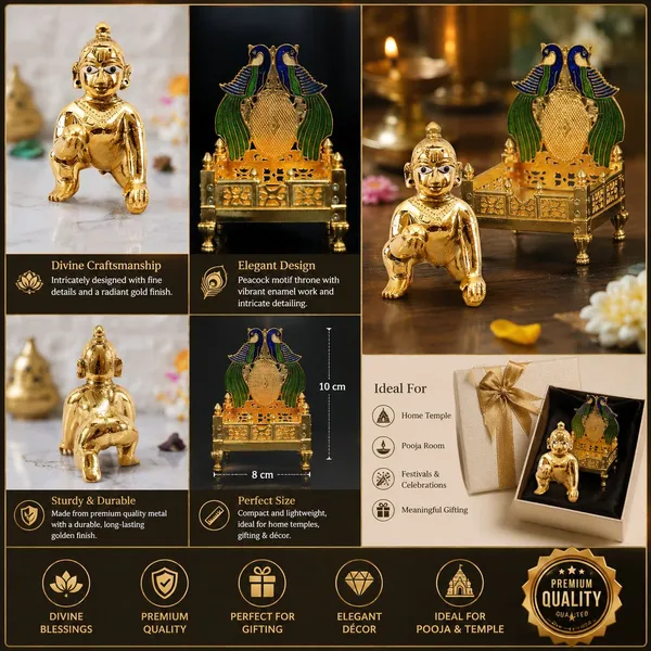 Chhariya_Crafts_Bhaiya_Bhabhi_Bhaiya_Bhabhi_Rakhi_Combo_Gift_Set_Assorted,_Gold,_Gold_Finish,_Jute,_Kundan,_Mauli_Thread,_Pearl,_Yarn_Rakhi,_Chawal_Roli_Pack,_Showpiece,_Lumba__Set_(1_Krishna_With_Singhasan,_1_Chawal_Roli_Pack,_1_Designer_Lumba,_1_Designer_Rakhi)