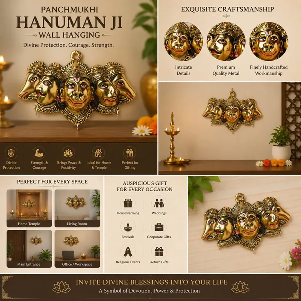 Chhariya_Crafts_Bhaiya_Bhabhi_Bhaiya_Bhabhi_Rakhi_Combo_Gift_Set_Assorted,_Gold_Finish,_Jute,_Pearl,_Plastic_(PVC),_Zardosi_Rakhi,_Showpiece,_Lumba,_Chawal_Roli_Pack__Set_(1_Metal_Hanuman_Showpieces,_1_Chawal_Roli_Pack,_1_Designer_Lumba,_3_Designer_Rakhi)