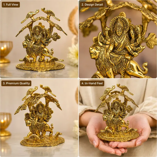 Chhariya_Crafts_Bhaiya_Bhabhi_Bhaiya_Bhabhi_Rakhi_Combo_Gift_Set_Assorted,_Gold_Finish,_Jute,_Pearl,_Plastic_(PVC),_Zardosi_Rakhi,_Showpiece,_Lumba,_Chawal_Roli_Pack__Set_(1_Metal_Durga_Showpieces,_1_Chawal_Roli_Pack,_1_Designer_Lumba,_3_Designer_Rakhi)