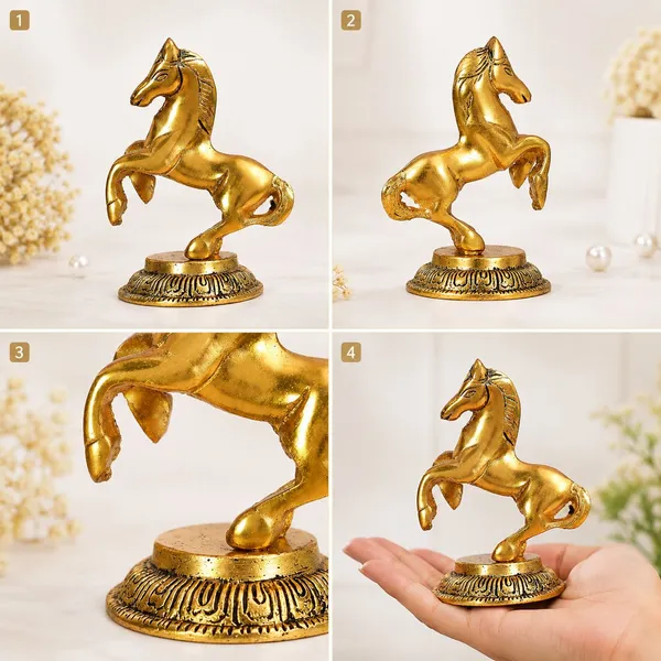 Chhariya_Crafts_Designer_Bhaiya_Bhabhi_Rakhi_Combo_Gift_Set_Assorted,_Gold_Finish,_Jute,_Pearl,_Plastic_(PVC),_Zardosi_Rakhi,_Showpiece,_Lumba,_Chawal_Roli_Pack__Set_(1_Metal_Horse_Showpiece,_1_Chawal_Roli_Pack,_1_Designer_Lumba,_3_Designer_Rakhi)