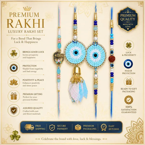 Chhariya_Crafts_Bhaiya_Bhabhi_Bhaiya_Bhabhi_Rakhi_Combo_Gift_Set_Assorted,_Gold_Finish,_Jute,_Pearl,_Plastic_(PVC),_Zardosi_Rakhi,_Showpiece,_Lumba,_Chawal_Roli_Pack__Set_(1_Metal_Diya_Showpieces,_1_Chawal_Roli_Pack,_1_Designer_Lumba,_3_Designer_Rakhi)