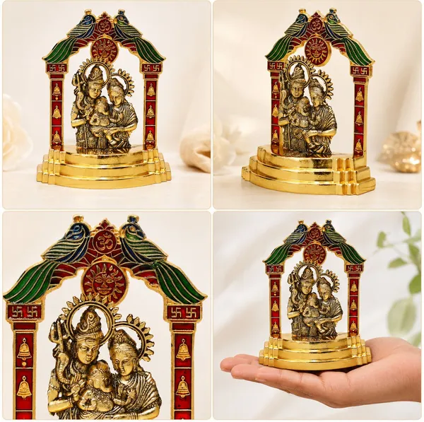 Chhariya_Crafts_Bhaiya_Bhabhi_Bhaiya_Bhabhi_Rakhi_Combo_Gift_Set_Assorted,_Gold_Finish,_Jute,_Pearl,_Plastic_(PVC),_Zardosi_Rakhi,_Showpiece,_Lumba,_Chawal_Roli_Pack__Set_(1_Metal_Shivparivar_Murti,_1_Chawal_Roli_Pack,_1_Designer_Lumba,_3_Designer_Rakhi)