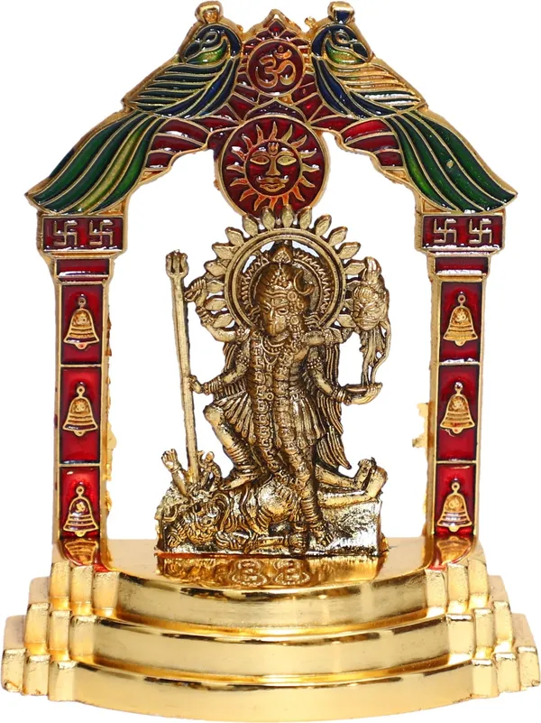 Chhariya_Crafts_Bhaiya_Bhabhi_Bhaiya_Bhabhi_Rakhi_Combo_Gift_Set_Assorted,_Gold_Finish,_Jute,_Pearl,_Plastic_(PVC),_Zardosi_Rakhi,_Showpiece,_Lumba,_Chawal_Roli_Pack__Set_(1_Metal_Kali_Idol,_1_Chawal_Roli_Pack,_1_Designer_Lumba,_3_Designer_Rakhi)