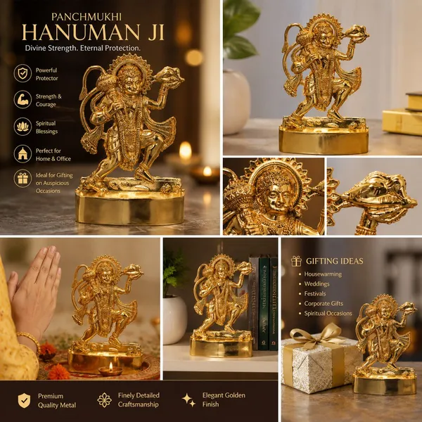 Chhariya_Crafts_Bhaiya_Bhabhi_Bhaiya_Bhabhi_Rakhi_Combo_Gift_Set_Assorted,_Gold_Finish,_Jute,_Pearl,_Plastic_(PVC),_Zardosi_Rakhi,_Showpiece,_Lumba,_Chawal_Roli_Pack__Set_(1_Hanuman_Idol,_1_Chawal_Roli_Pack,_1_Designer_Lumba,_3_Designer_Rakhi)