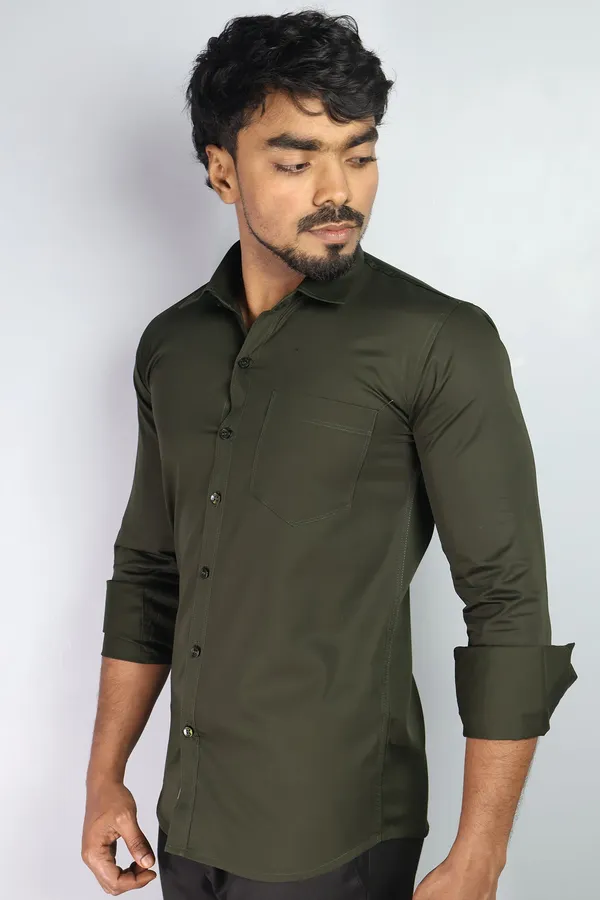 Mehandi_Slim_Fit_Premium_Casual_Shirt_For_Men