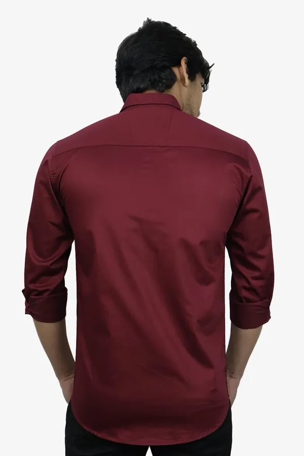 Maroon_Slim_Fit_Premium_Casual_Shirt_For_Men