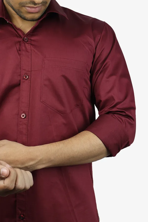 Maroon_Slim_Fit_Premium_Casual_Shirt_For_Men