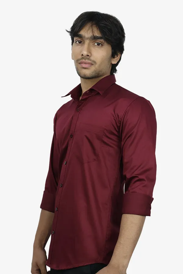 Maroon_Slim_Fit_Premium_Casual_Shirt_For_Men