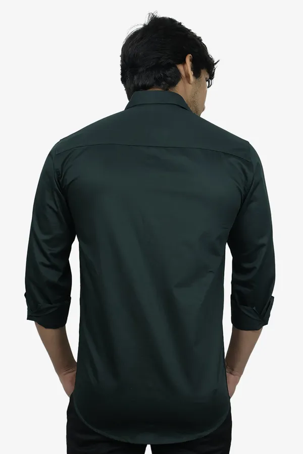 Dark_Green_Slim_Fit_Premium_Casual_Shirt_For_Men
