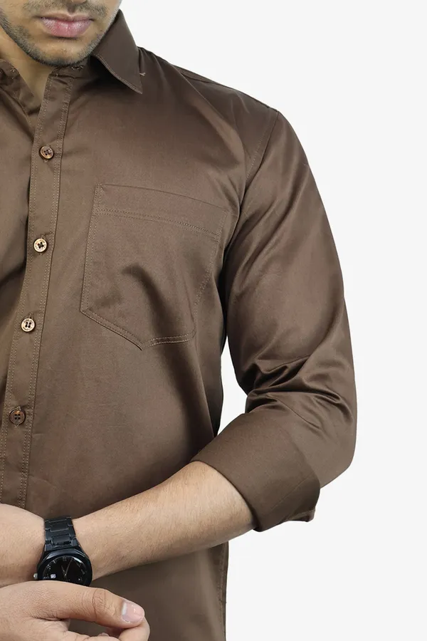 Coffee_Slim_Fit_Premium_Casual_Shirt_For_Men
