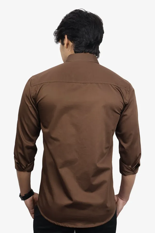Coffee_Slim_Fit_Premium_Casual_Shirt_For_Men