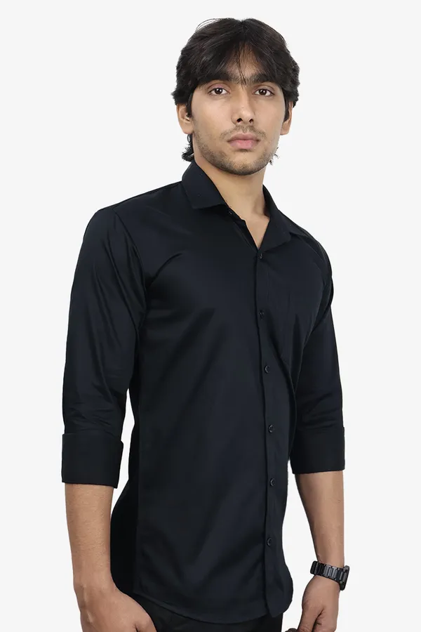 Black_Slim_Fit_Premium_Casual_Shirt_For_Men