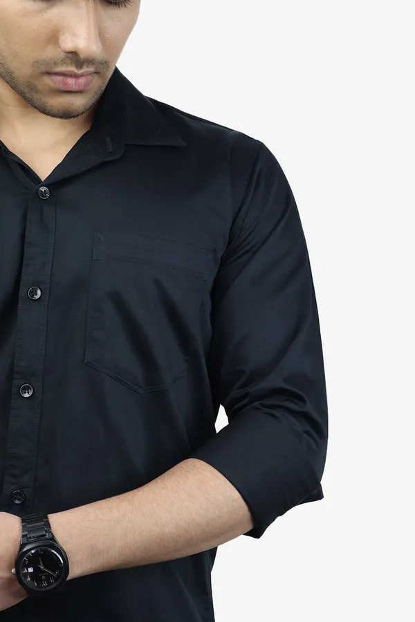 Black_Slim_Fit_Premium_Casual_Shirt_For_Men