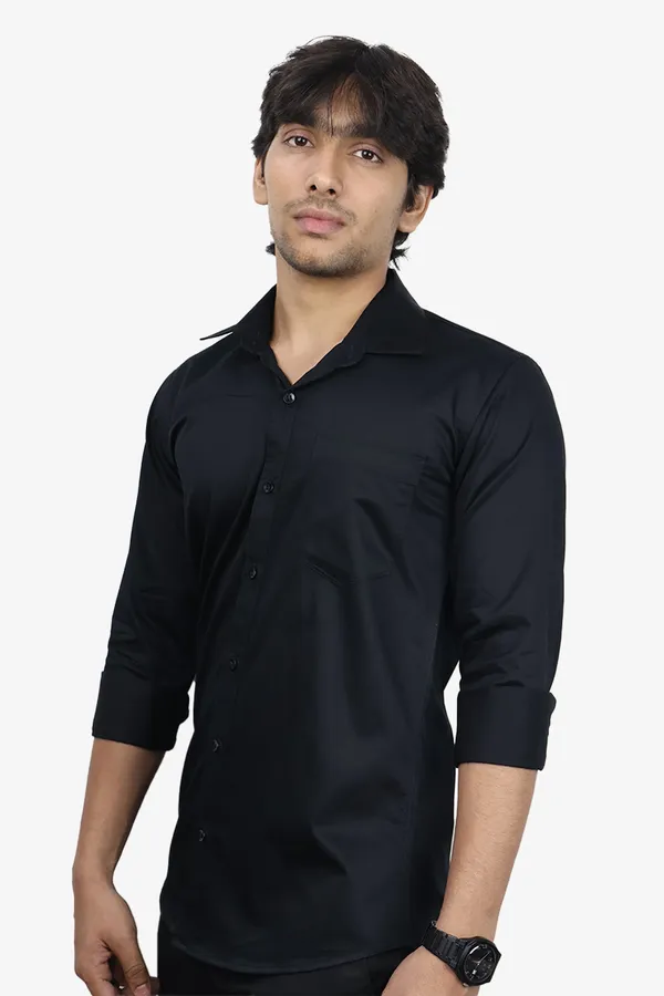 Black_Slim_Fit_Premium_Casual_Shirt_For_Men