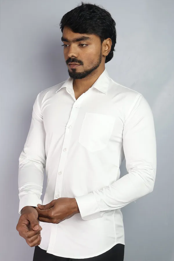 White_Slim_Fit_Premium_Casual_Shirt_For_Men