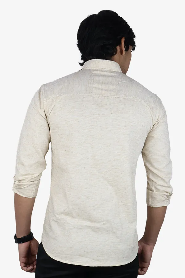 Cream_Slim_Fit_Premium_Casual_Shirt_For_Men