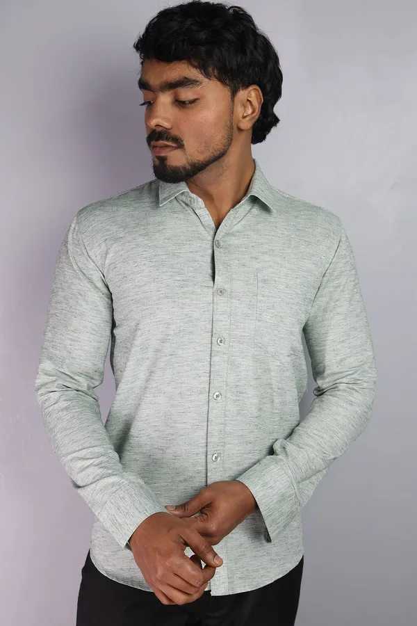 Green_Slim_Fit_Premium_Casual_Shirt_For_Men