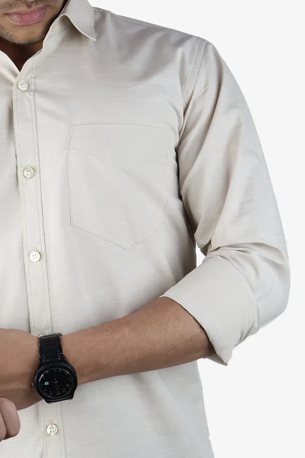 Cream_Slim_Fit_Premium_Casual_Shirt_For_Men