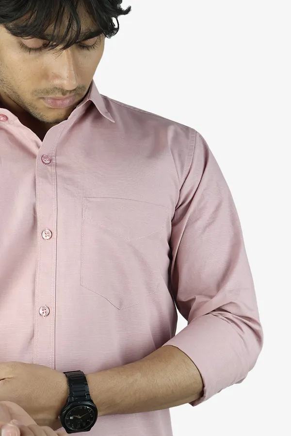 Peach_Slim_Fit_Premium_Casual_Shirt_For_Men