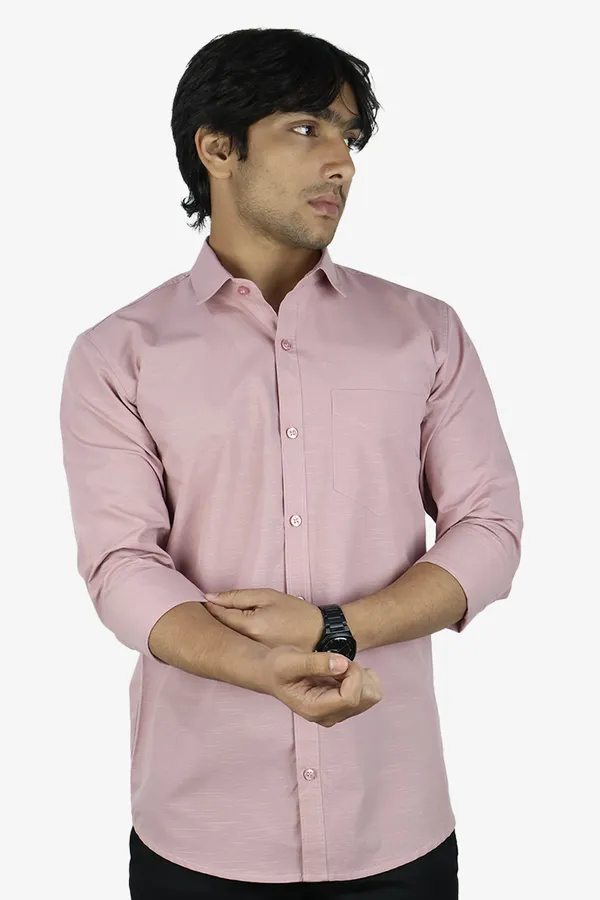 Peach_Slim_Fit_Premium_Casual_Shirt_For_Men