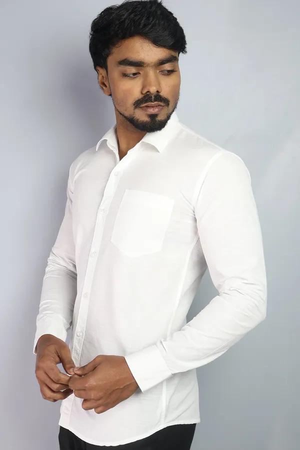 White_Slim_Fit_Premium_Casual_Shirt_For_Men