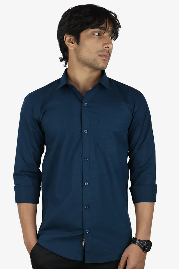 Dark_Peacock_Blue_Slim_Fit_Premium_Casual_Shirt_For_Men