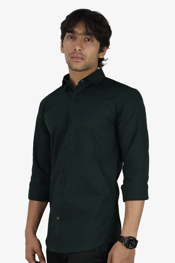 Bottle_Green_Slim_Fit_Premium_Casual_Shirt_For_Men