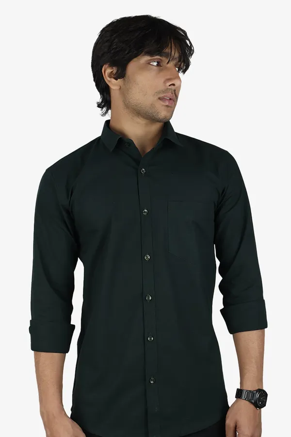 Bottle_Green_Slim_Fit_Premium_Casual_Shirt_For_Men