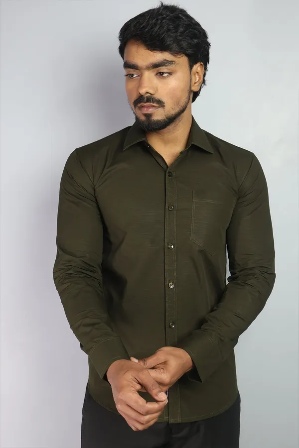 Mehandi_Lin_Mehandi_Green_Slim_Fit_Premium_Casual_Shirt_For_Men