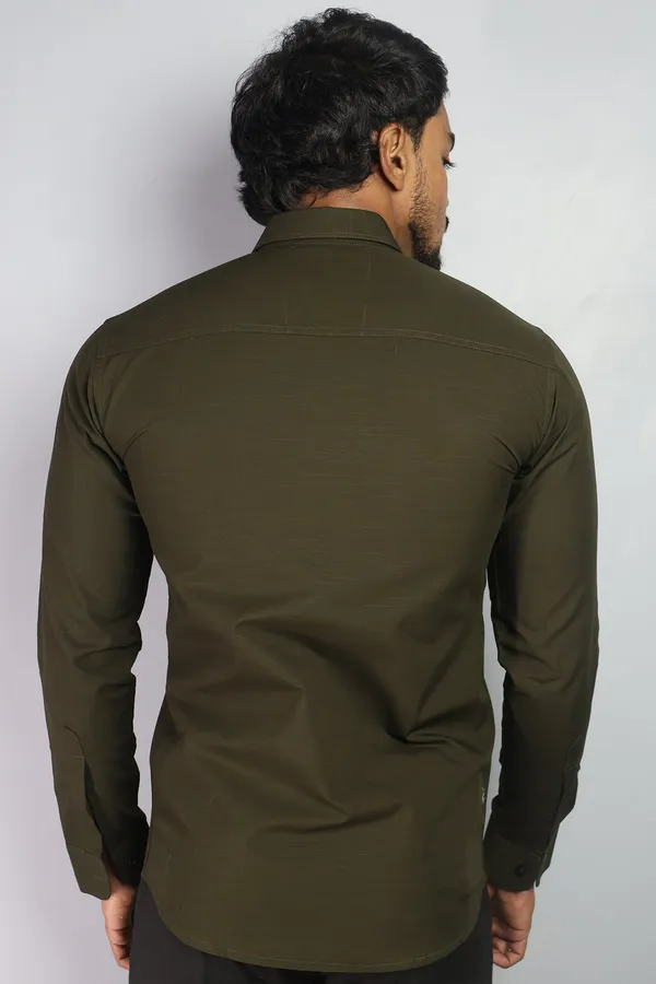 Mehandi_Lin_Mehandi_Green_Slim_Fit_Premium_Casual_Shirt_For_Men