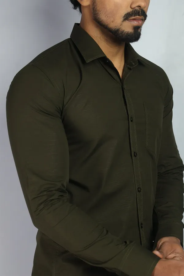 Mehandi_Lin_Mehandi_Green_Slim_Fit_Premium_Casual_Shirt_For_Men