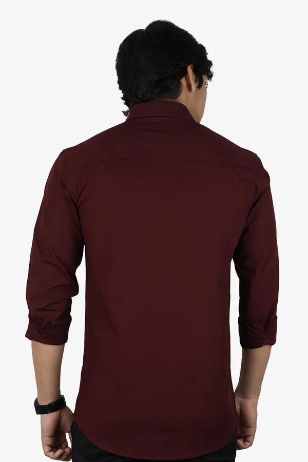 Maroon_Slim_Fit_Premium_Casual_Shirt_For_Men