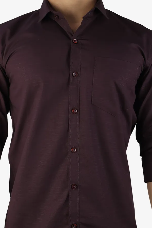 Wine_Slim_Fit_Premium_Casual_Shirt_For_Men