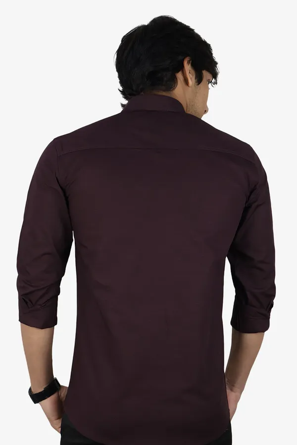 Wine_Slim_Fit_Premium_Casual_Shirt_For_Men