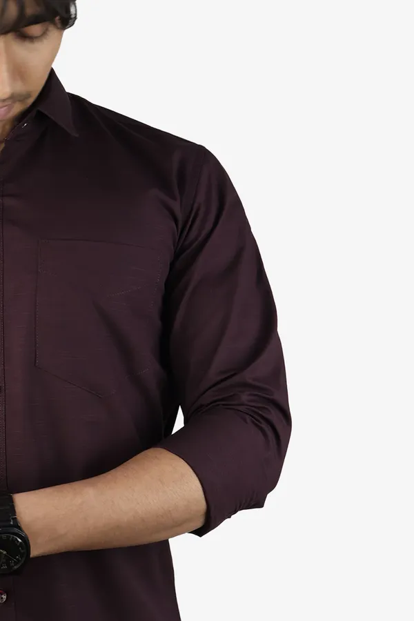 Wine_Slim_Fit_Premium_Casual_Shirt_For_Men